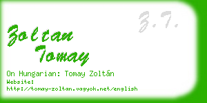 zoltan tomay business card